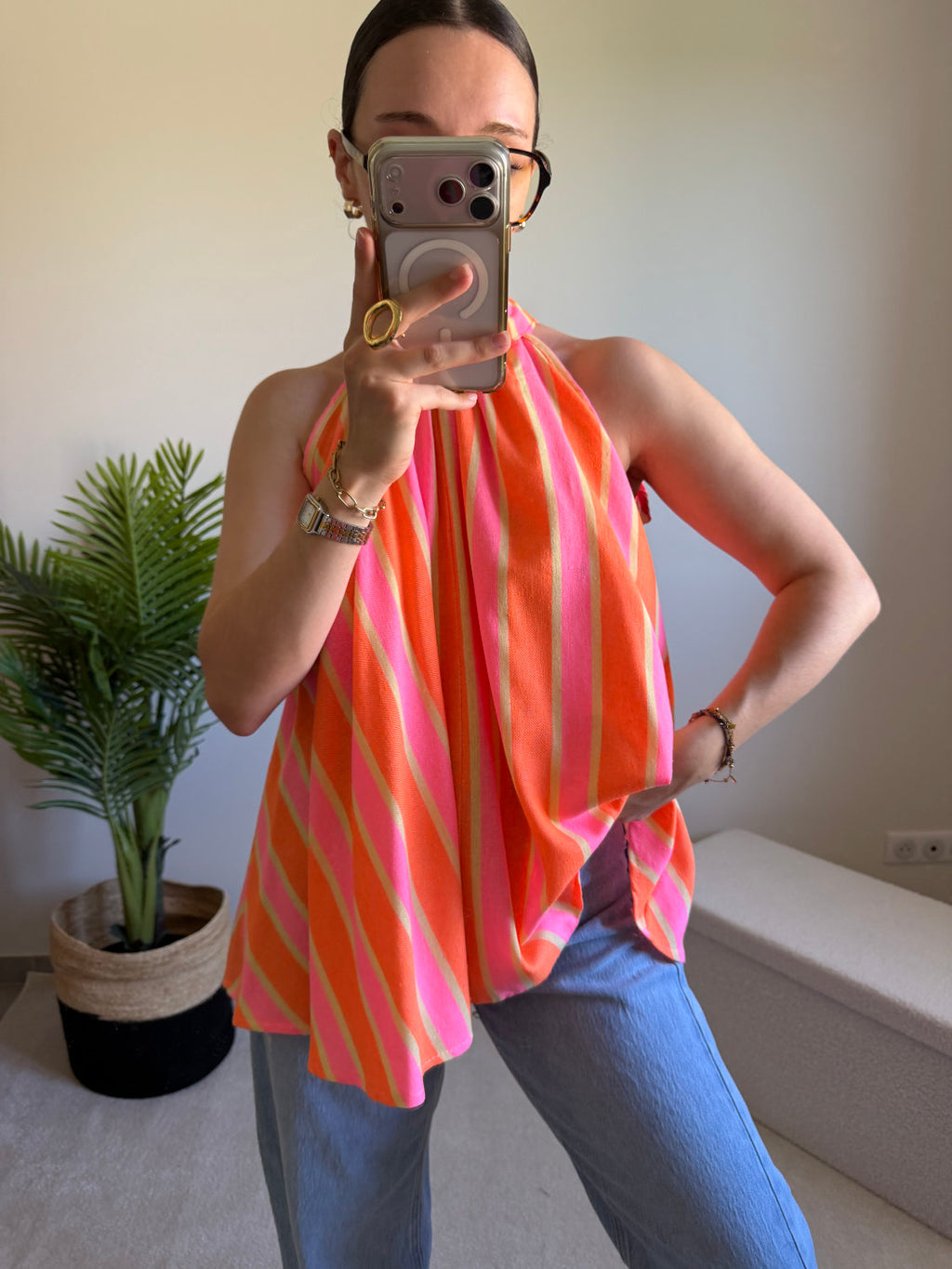 Blouse sans manches fluide