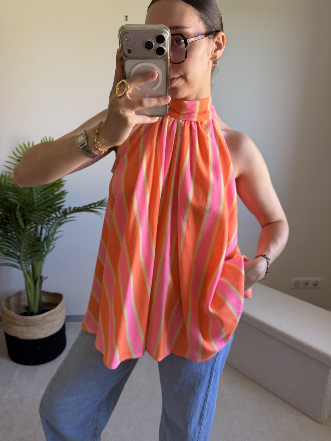 Blouse sans manches fluide