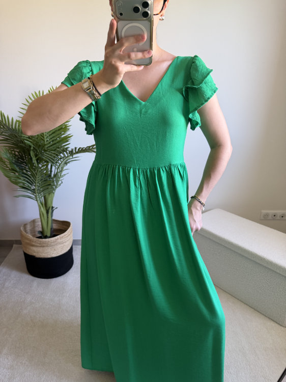 Robe longue boutonnée dans le dos