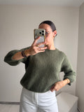 Pull manches courtes en mohair Zélie