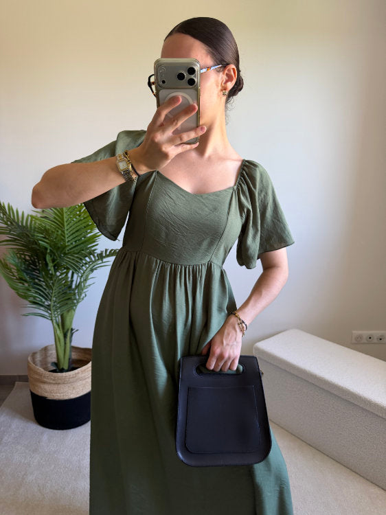 Robe longue nœud dans le dos