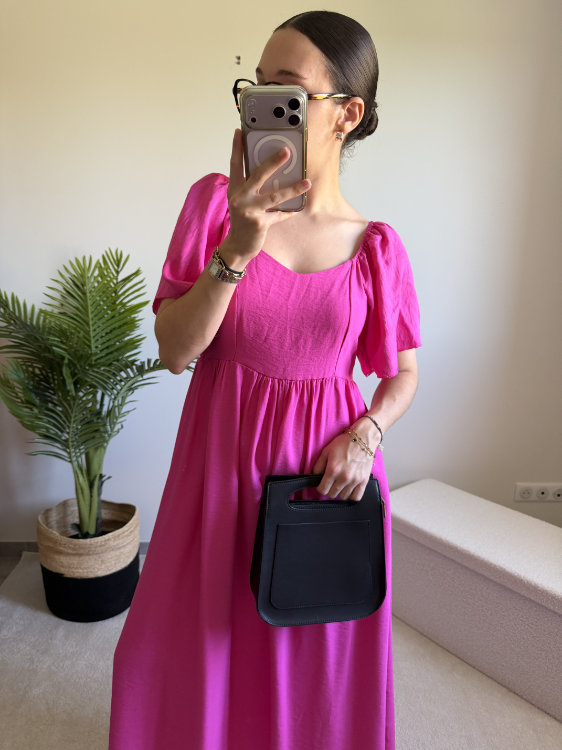 Robe longue nœud dans le dos