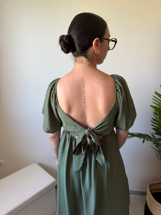 Robe longue nœud dans le dos
