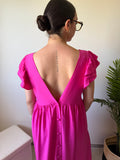 Robe longue boutonnée dans le dos