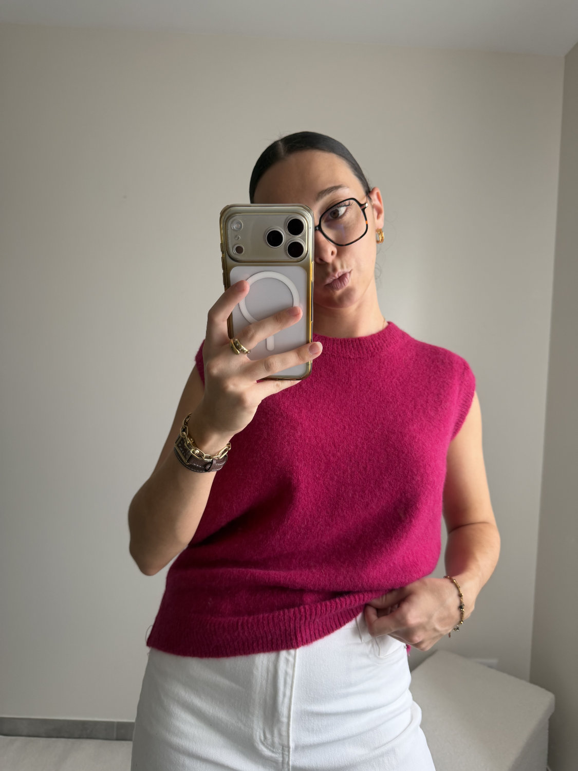 Pull sans manches baby alpaga Nina